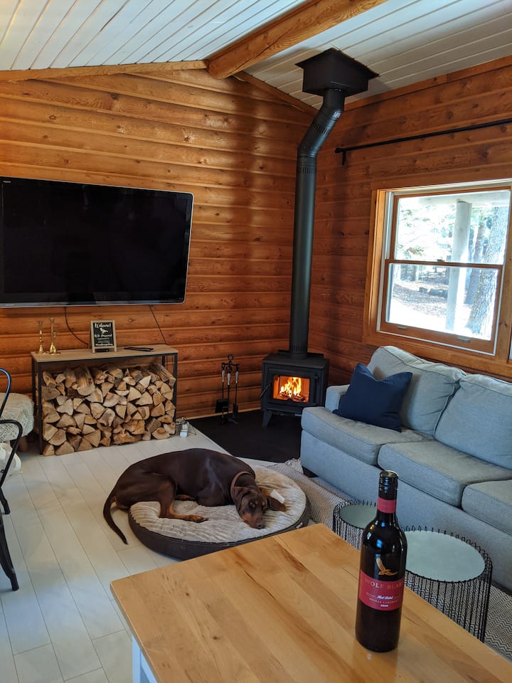 Cozy up by the fire during the colder months