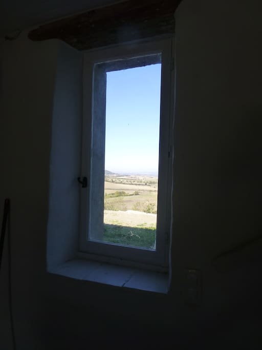Hallway window with view