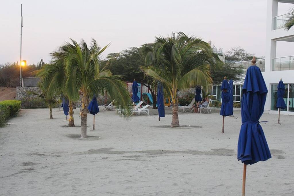 Private beach