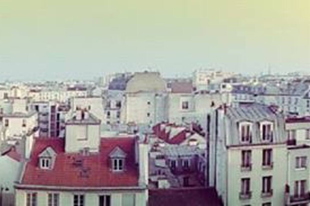 The view from the balcony. We have a game with visitors : Find as many hidden landmarks as you can ;) !