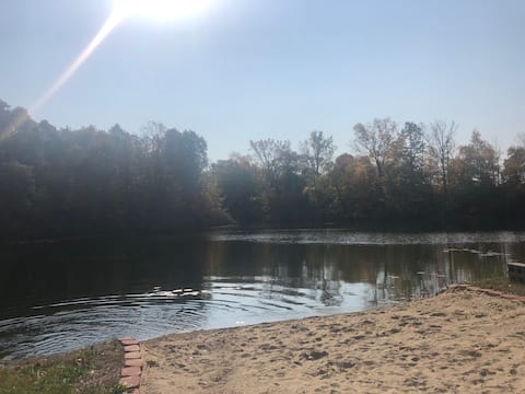 Private camping on a spring fed lake