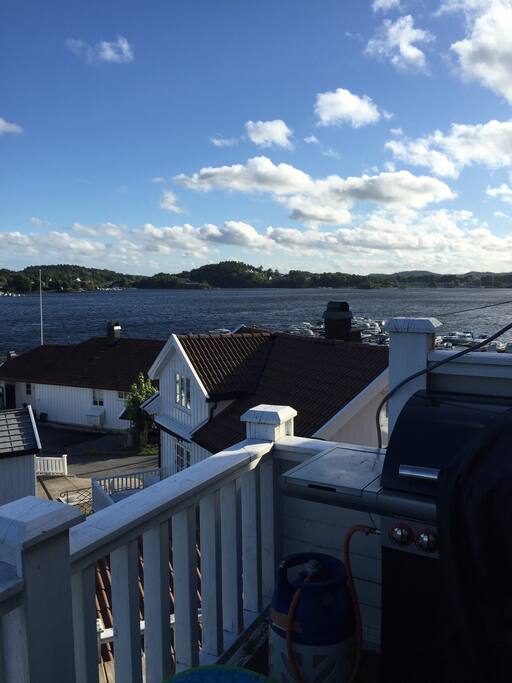 Gassgrill på varanda