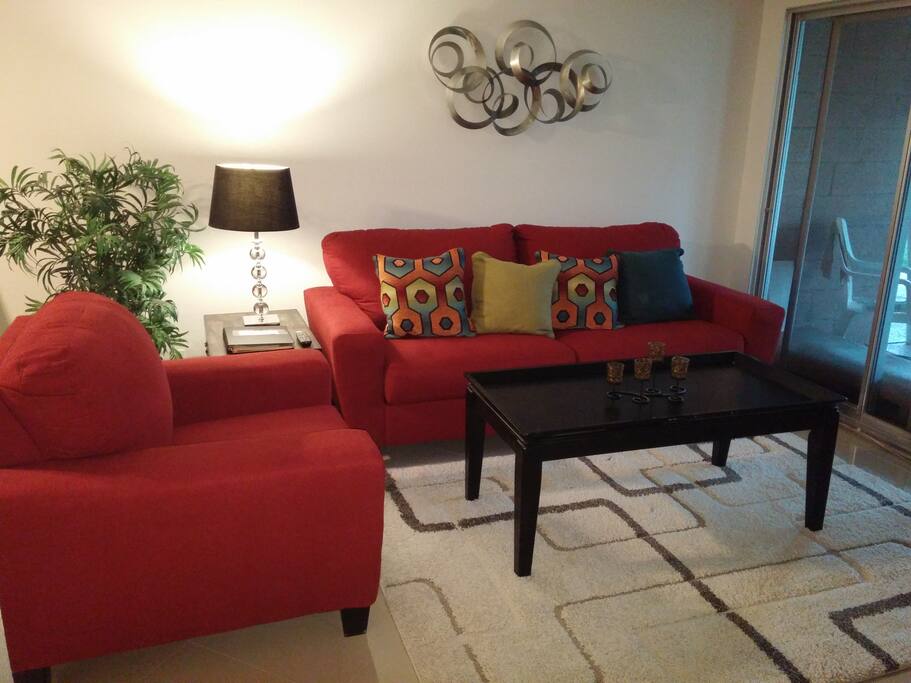 Queen size sleeper sofa in the living room