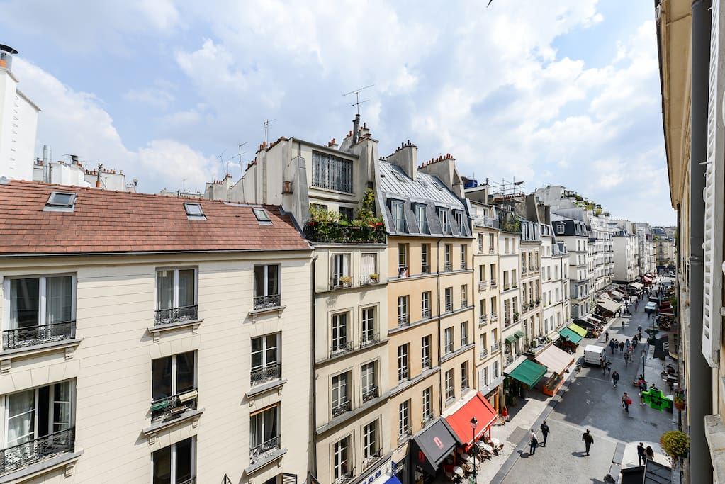 Rue Montorgueil: views from the living-room windows