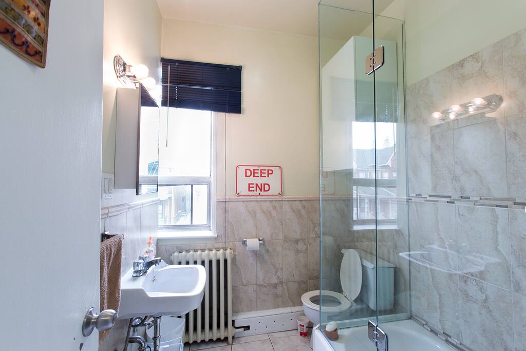 bright clean bathroom/shower
