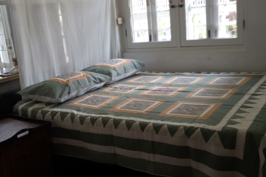 Comfortable full-sized bed