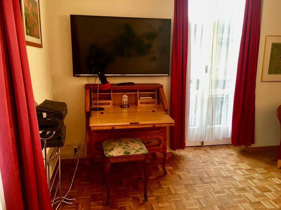 Watching TV or writing a postcard - it all happens in the Red Room.