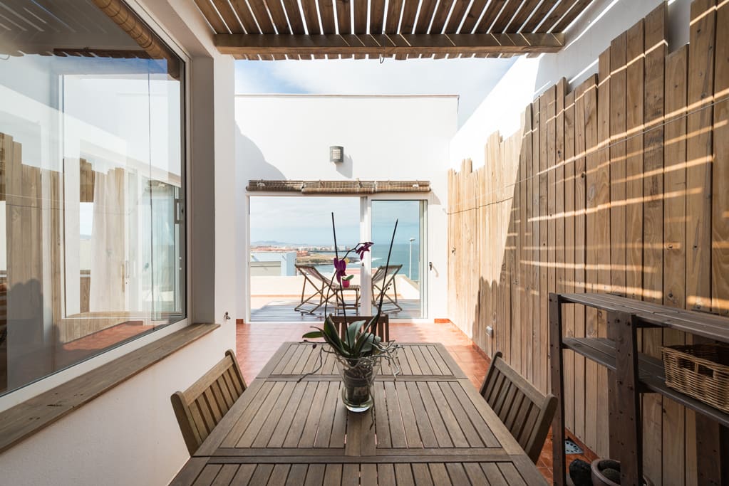 Comedor exterior con vistas