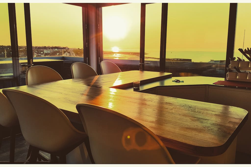 The recently extended breakfast bar is a great spot to watch the sun set