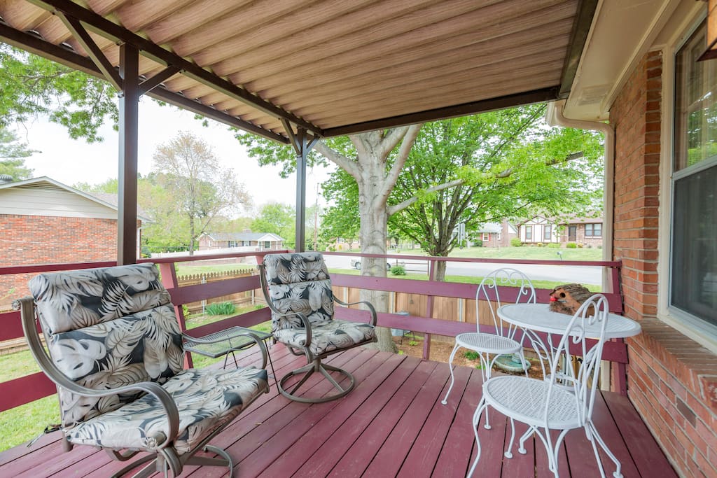 Enjoy the covered deck on the main level. A great place for breakfast in the morning, or relaxing with a cup of coffee.