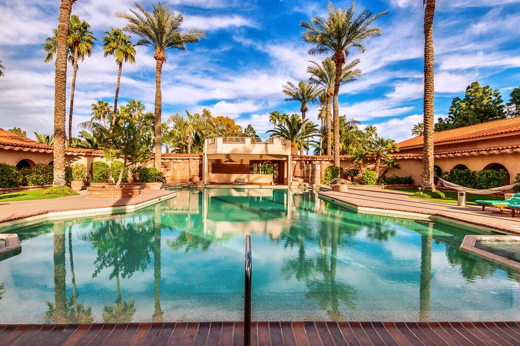 Back yard resort during the day