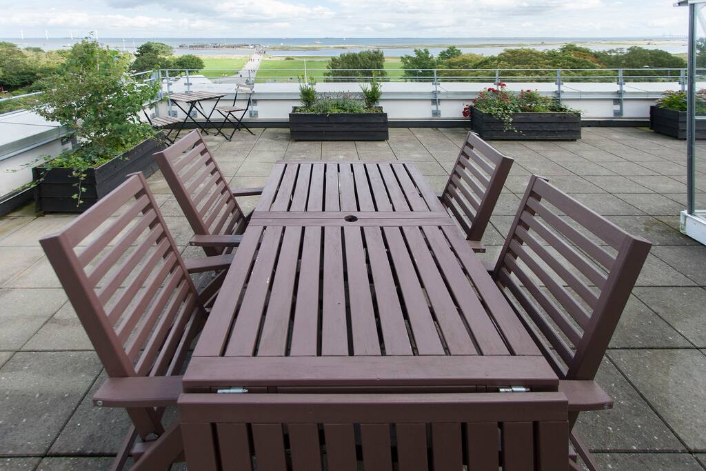 Private balcony with 180 degrees sea view