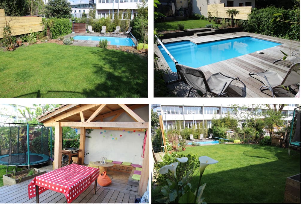 Un très joli jardin et une grande terrasse