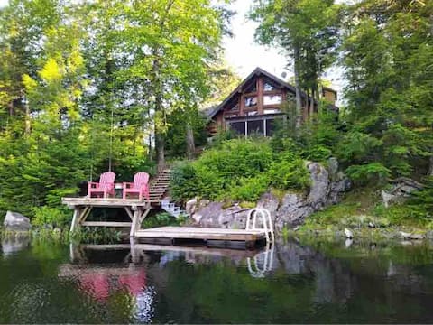 Lakefront Chalet with Spa & Steam Room | Sleeps 12