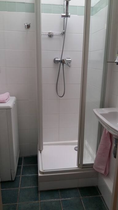 lave linge séchant douche et toilettes et produits ménagers