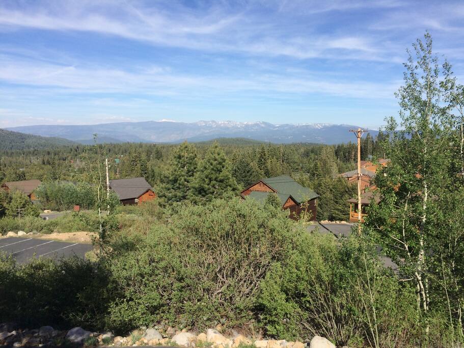 Summer view of the Sierras from the deck