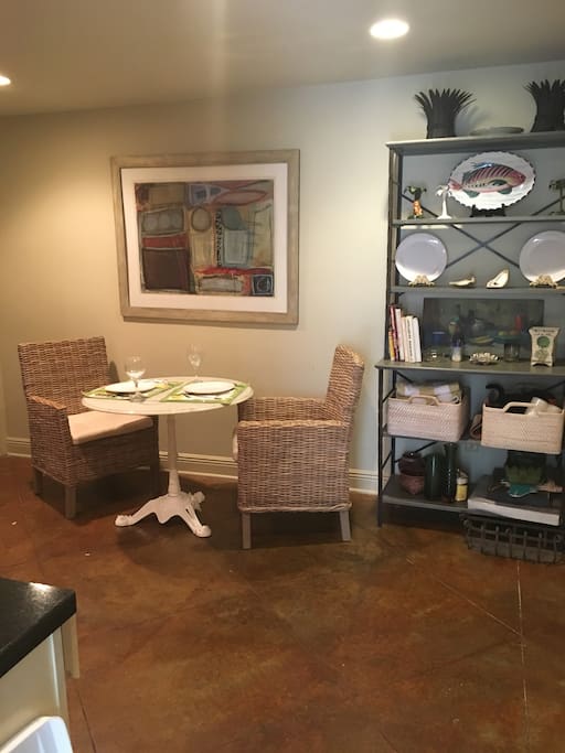 Breakfast area and kitchen