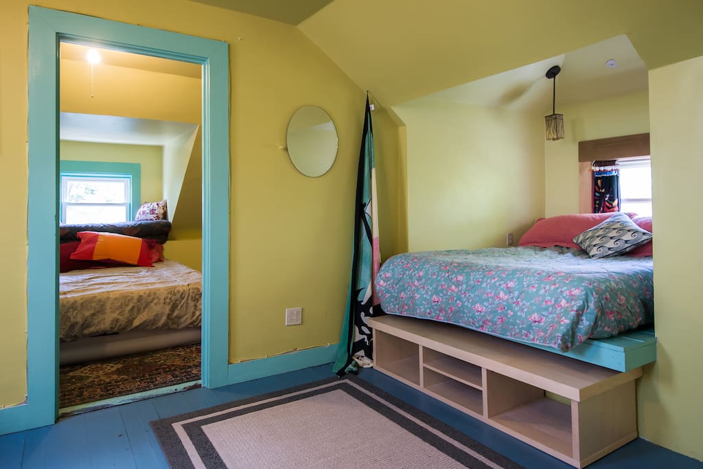 Bed nook revealed! 2nd room on left.