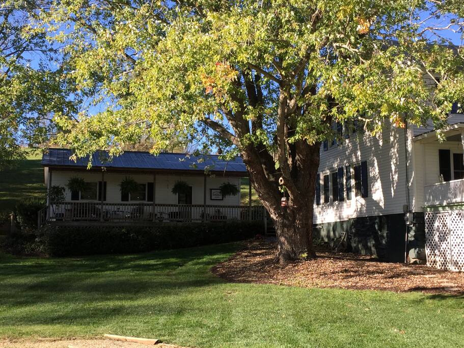 The Bungalow at Orchardside on Ott's Creek ... just a few steps from the main house where the full bath is located.