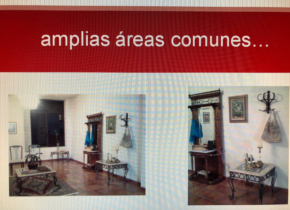 todos pueden usar las areas comunes como cocina,sala comedor y la tv ,entrada con medio baño para visitas.