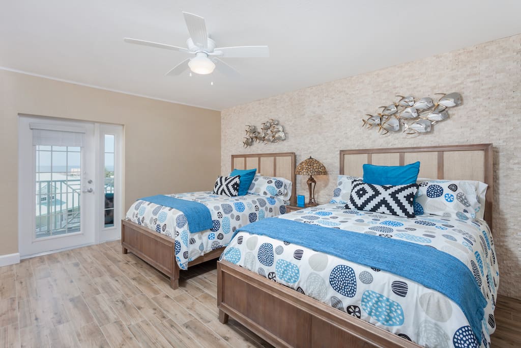 2 Queen Size Beds. Door opens to Balcony Overlooking Waterpark, as well as Gulf & Intercostal Views