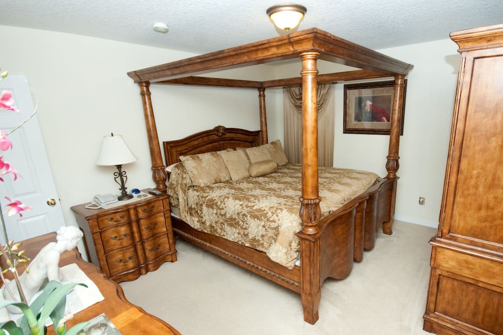 Gold master bedroom