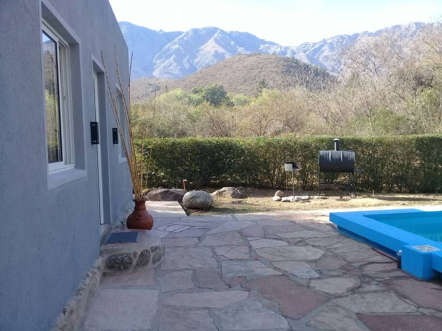 Cabaña y parque