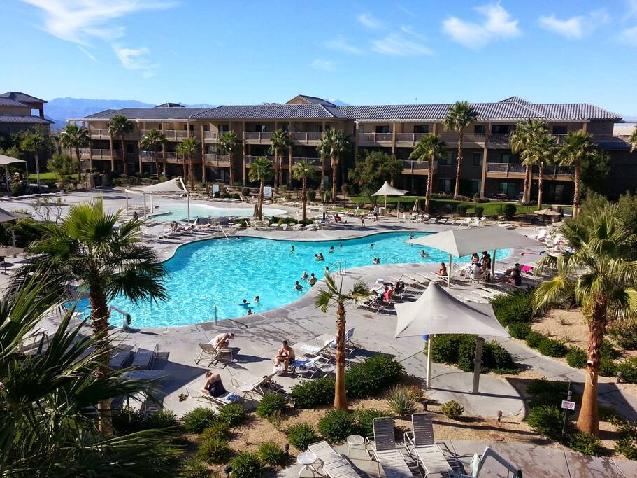1 of 2 large pools, Resort has a Lazy River, 5 hot tubs & children's pool.