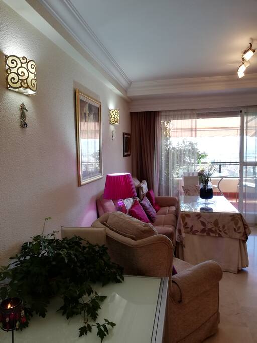 Detalles del salon , acceso a terraza hermosas vistas al sur de Granada