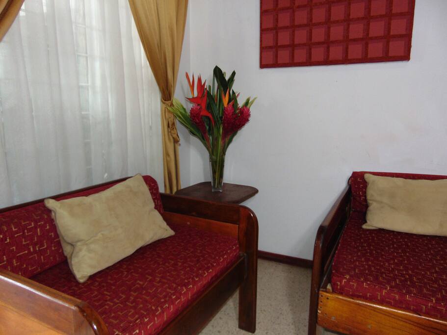 Apartment #17 is one of our larger units. It has a nice living room area great for family gatherings.
It also has a queen size bed in the master bedroom and lots of closet space.