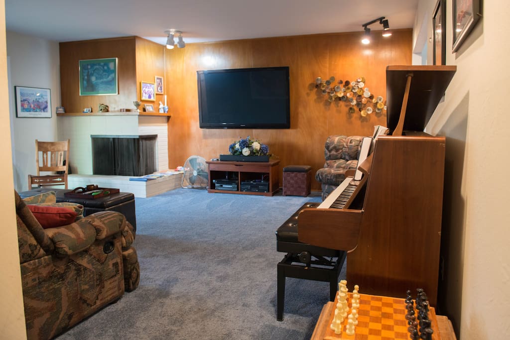 Piano in living room