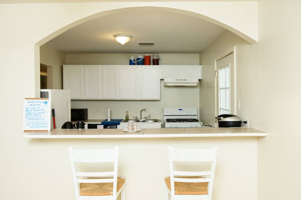Kitchen with Breakfast counter- view from the foyer!
