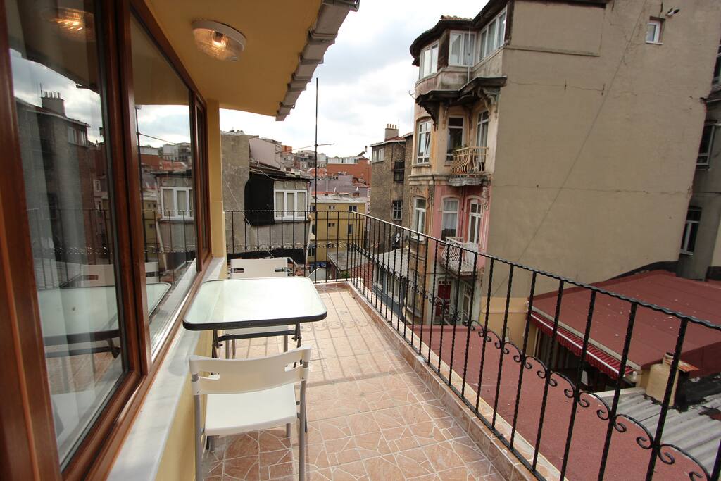 terrace with table and chairs