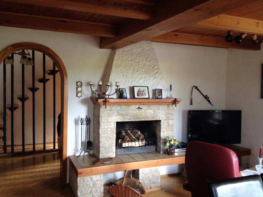 Kamin im Wohnzimmer