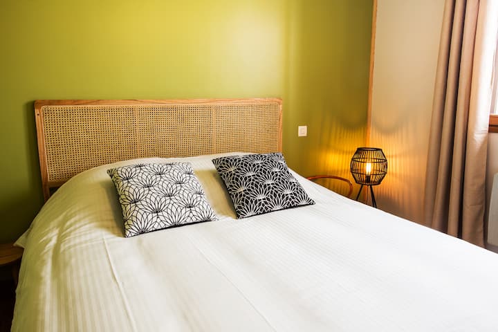 Chambre avec 2 lits simples ou un lit double 160cm