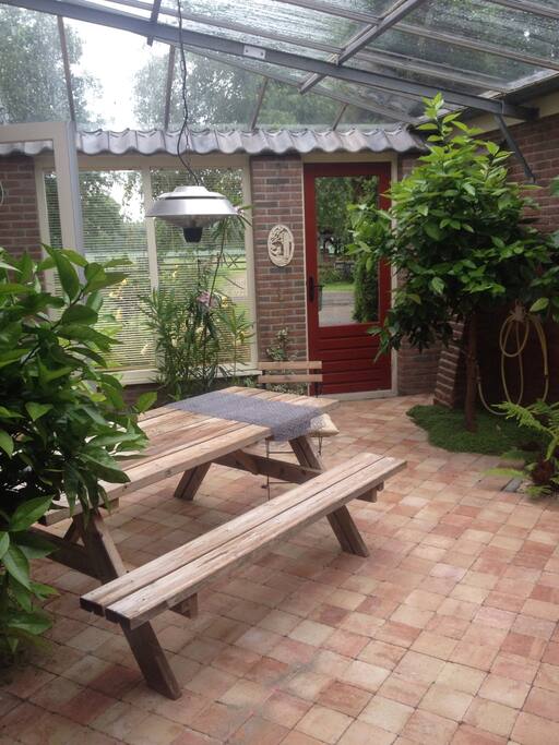 Have breakfast in your own private space, between bedroom and bathroom.