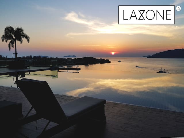 蜜月首选/亚庇市中心2-3人高级公寓套房/无边际海景泳池/酒吧街/商场/中央市场/佳雅街