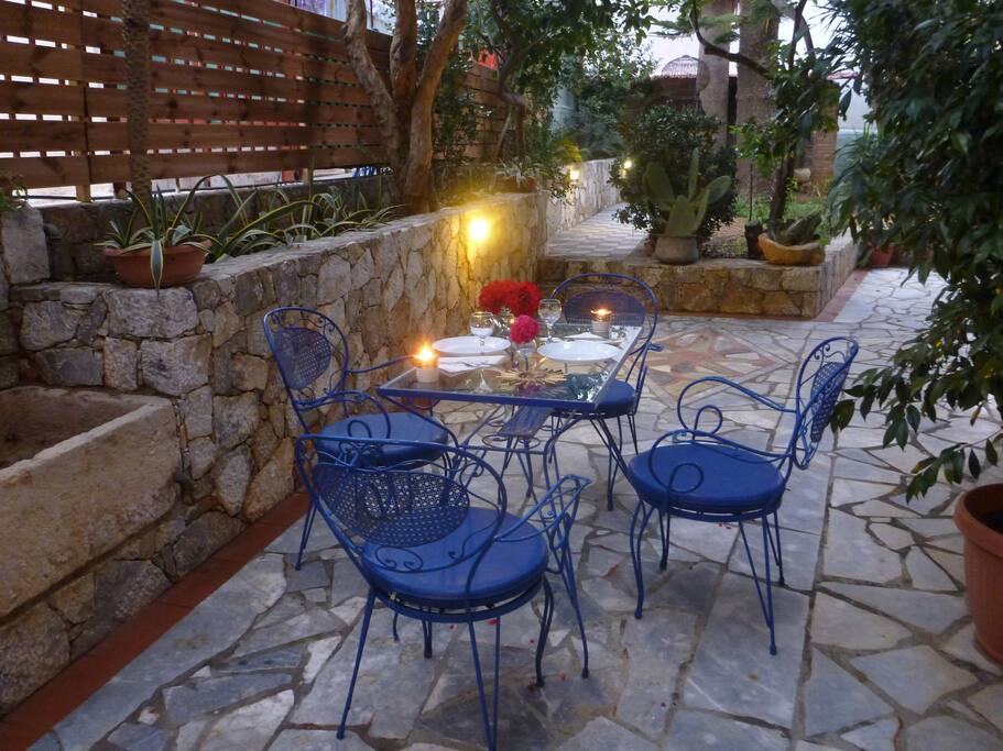 a studio with its own private garden