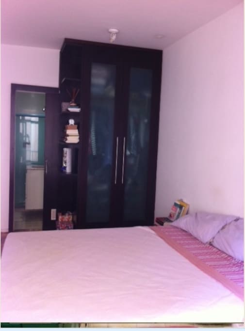 bedroom, closet and bathroom