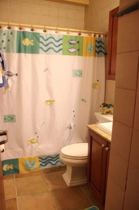 Bathroom for the two rooms.