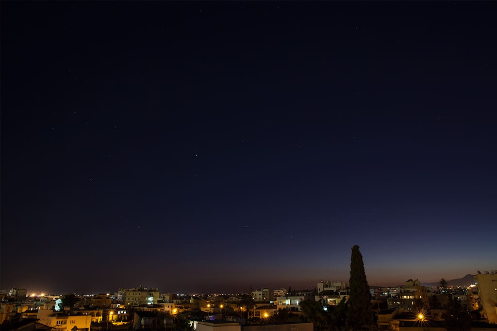 the sky at night from veranda