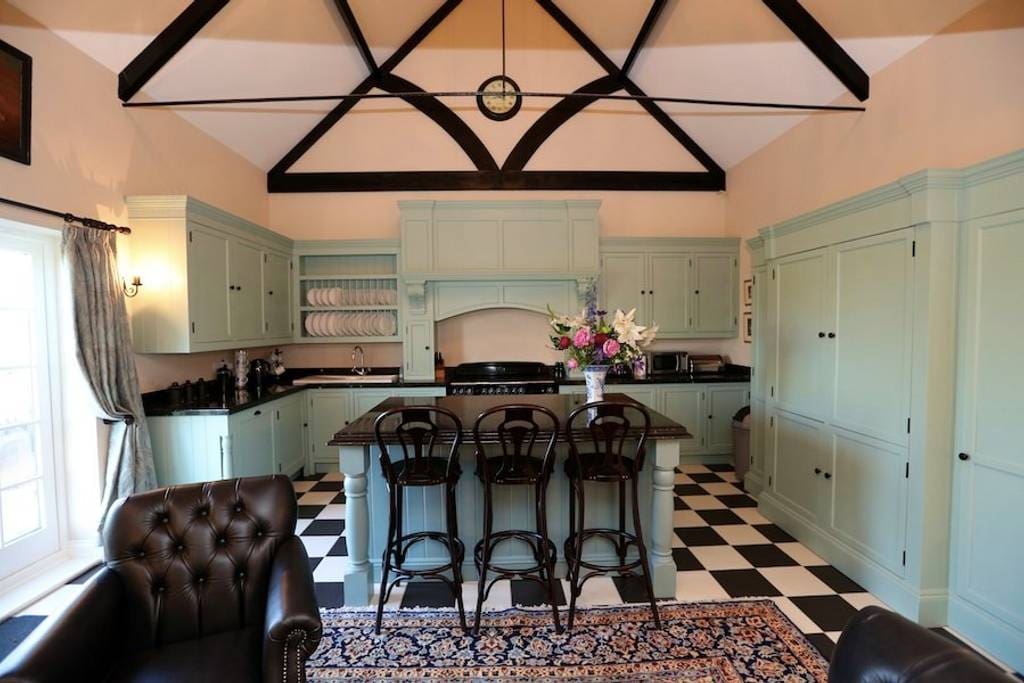 Luxury granite topped, open plan kitchen