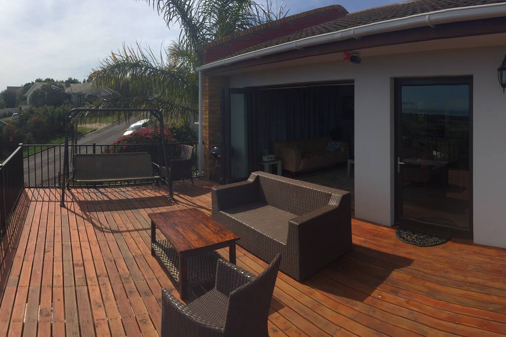 The deck can be enjoyed