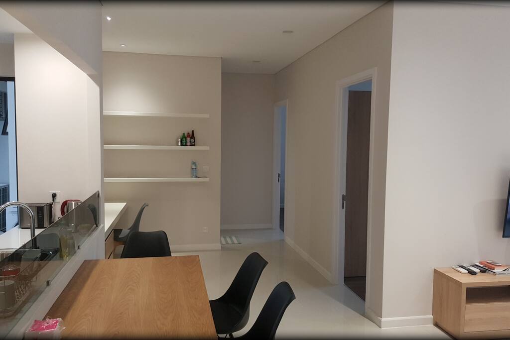 Dining table and study area