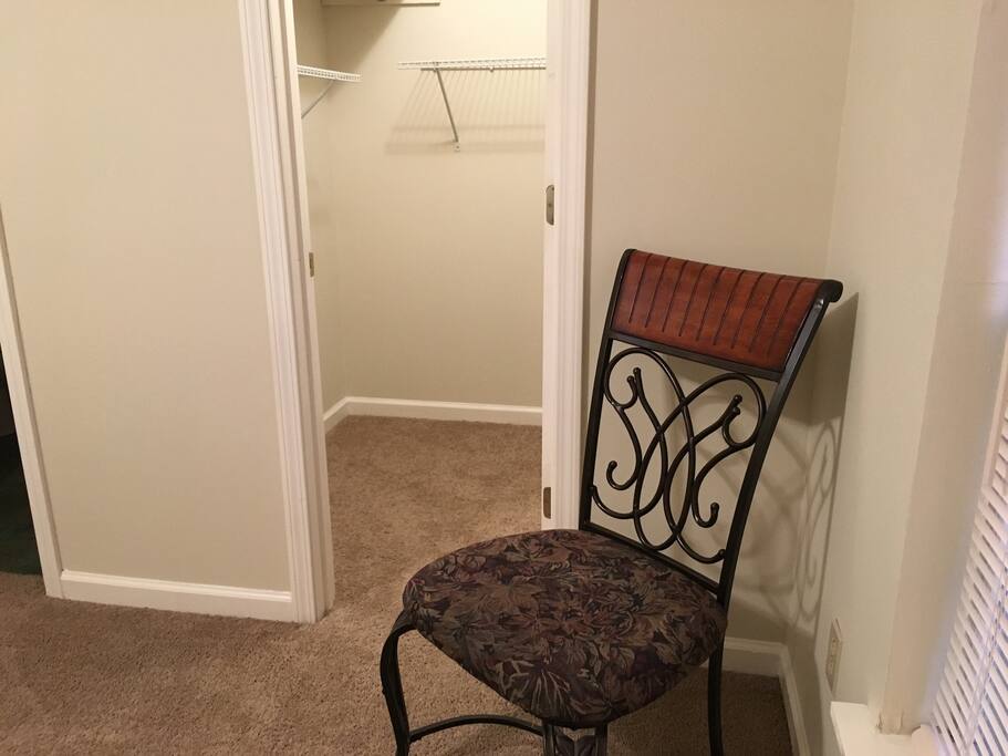 Walk-in closet available for your use