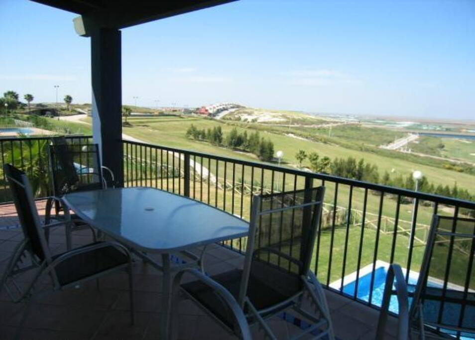 Fantastic views to the countryside from the covered terrace
