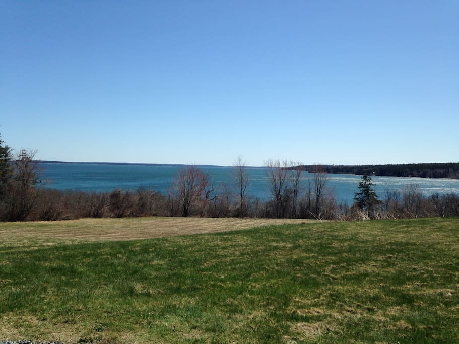 This is the view from the front of the house looking over Herrick Bay.