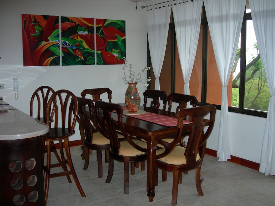 Dining area/Windows all across living area for spectacular views