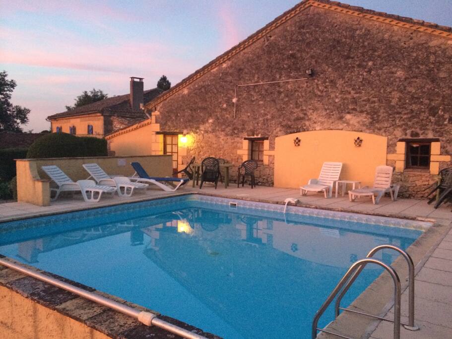 One of the two swimming pools