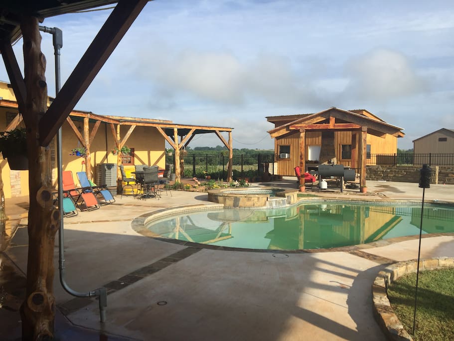 The pool and cabana